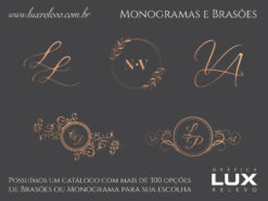 Monograma ou Brasão em Hot Stamping Cobre