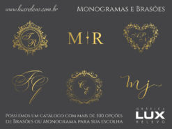 Monograma ou Brasão em Hot Stamping Ouro