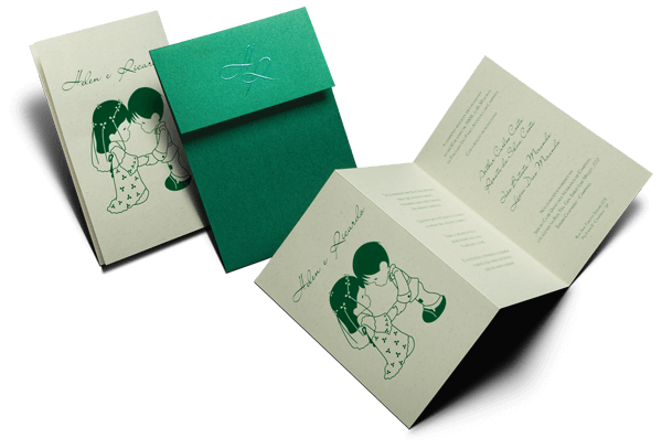 Convite de Casamento Barcelona PP Convite de Casamento Romântico Barcelona PP