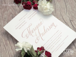 Convite de Casamento Romântico Floral Aquarela Caribe M 2019