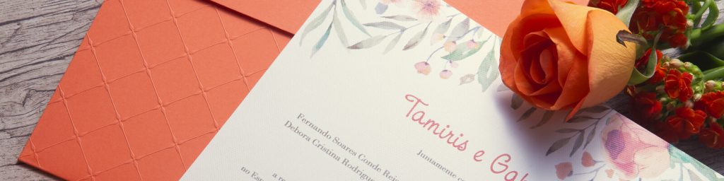 Convite de Casamento Romântico Floral Aquarela Chicago M 2019