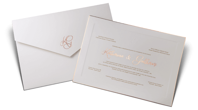 Convite de Casamento Clássico Luxo Dusseldorf XG 2019