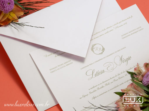 Convite de Casamento Romântico Floral Aquarela França G Floral 2019 Promocional