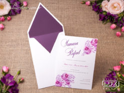 Convite de Casamento Romântico Floral Aquarela Japão M 2019