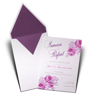 Convite de Casamento Romântico Floral Aquarela Japão M 2019