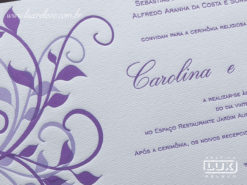 Convite de Casamento Romântico Floral Luxo Nova York G