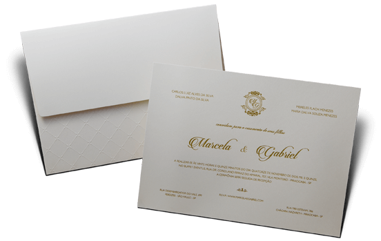Convite de Casamento Toulouse G Promocional Convite de Casamento Clássico Romântico Toulouse G Promocional