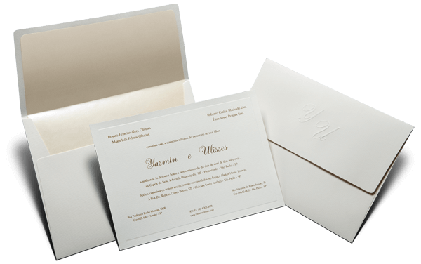 Convite de Casamento Toulouse G Convite de Casamento Clássico Toulouse G