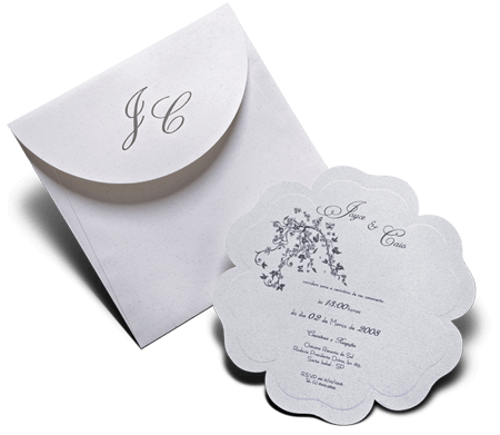 Convite de Casamento Veneza M Convite de Casamento Romântico Floral Veneza M