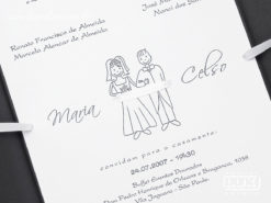 Convite de Casamento Romântico Zurique G