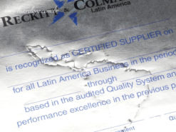 Diploma Certificado Reckitt & Colman