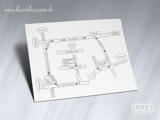 Acessório em Papelaria de Casamento Mapa