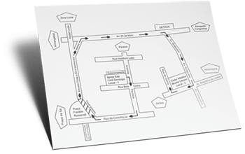 Acessório em Papelaria de Casamento Mapa